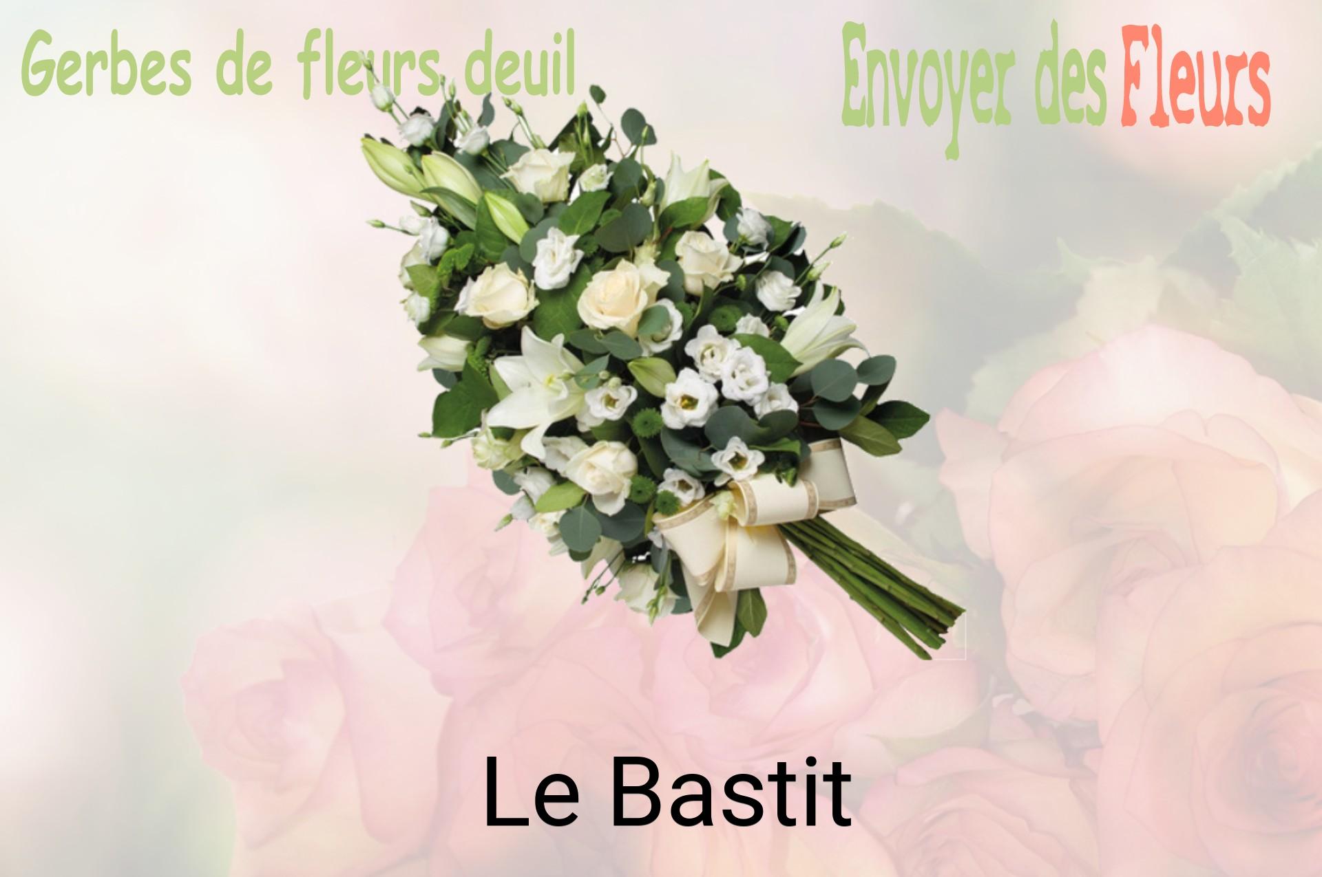 Gerbe de fleurs de deuil livrée à Le Bastit